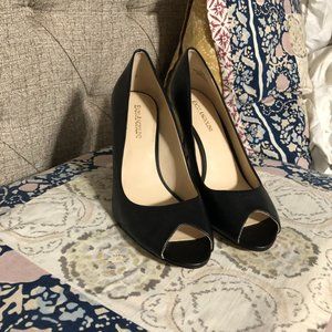 Black peep toe heel